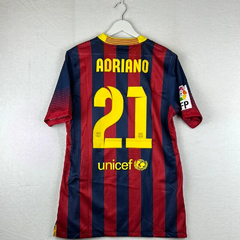 Barcelona 2013/2014 Player Issue Home Shirt - Adriano 21