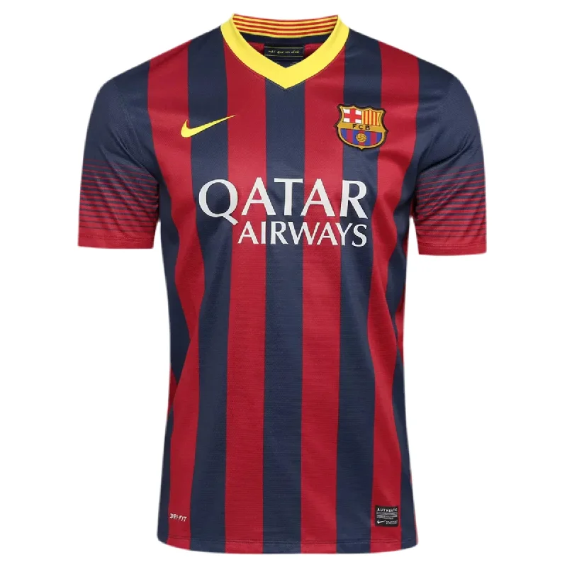 Camisola Barcelona Retrô 2013/2014 - Azul e Grená