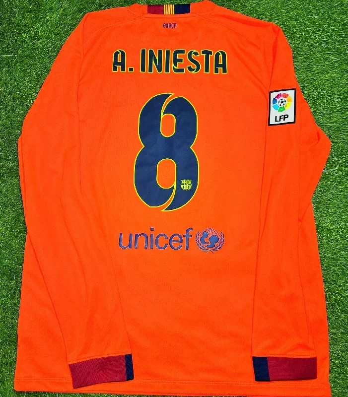 Iniesta Barcelona 2014 2015 TREBLE SEASON Away Jersey Shirt Camiseta L SKU# 618738-672