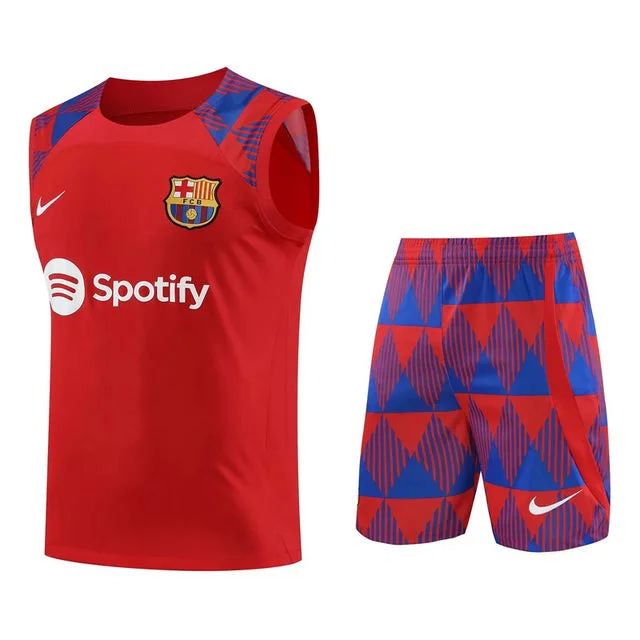 Kit Treino Barcelona 23/24 - Vermelho