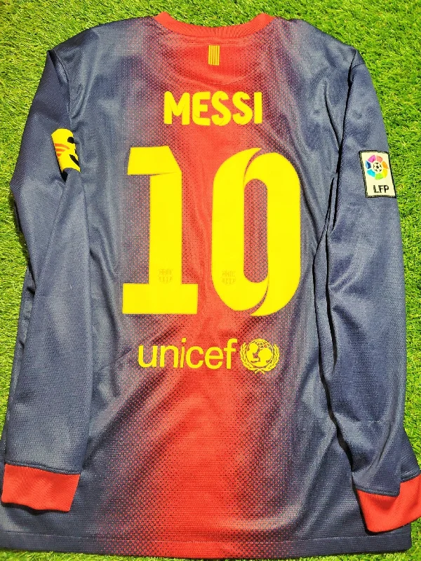 Messi Barcelona 2012 2013 Home Long Sleeve Jersey Shirt Camiseta L SKU# 478324-410