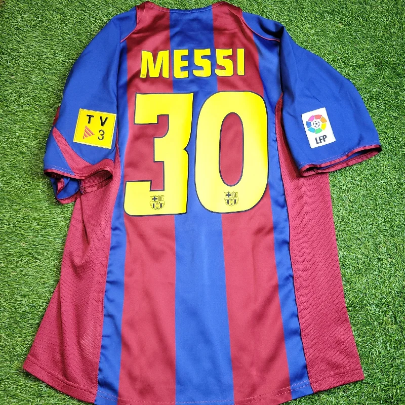 Messi Barcelona DEBUT SEASON 2004 2005 Home Soccer Jersey Shirt M SKU# 118861