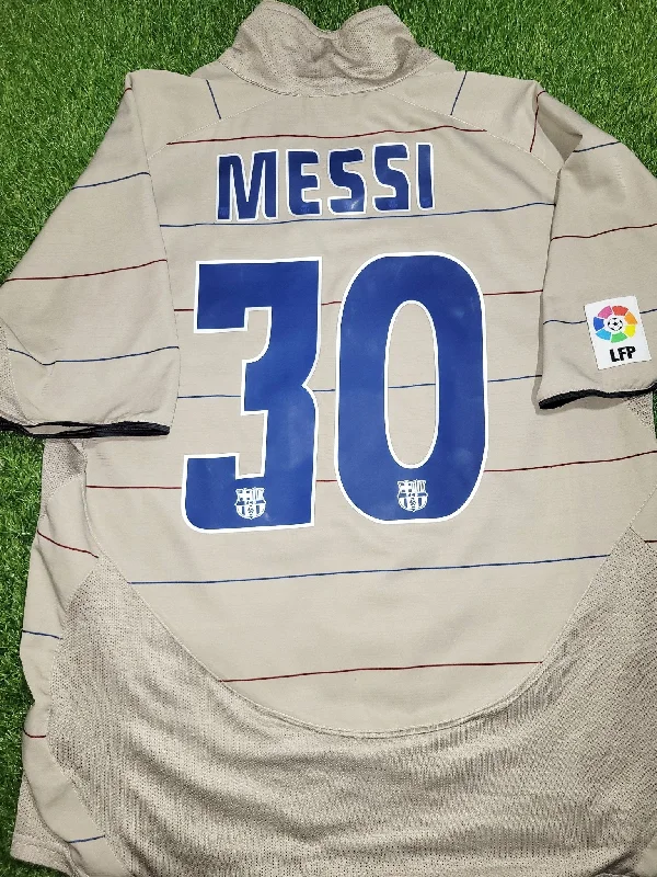 Messi Barcelona DEBUT SEASON 2004 2005 Third Soccer Jersey Shirt L SKU# 112587