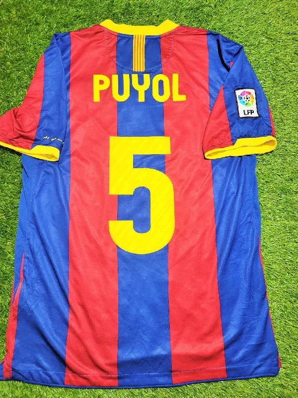 Puyol Barcelona Home Nike 2010 2011 Jersey Shirt Camiseta M SKU# 382354-486