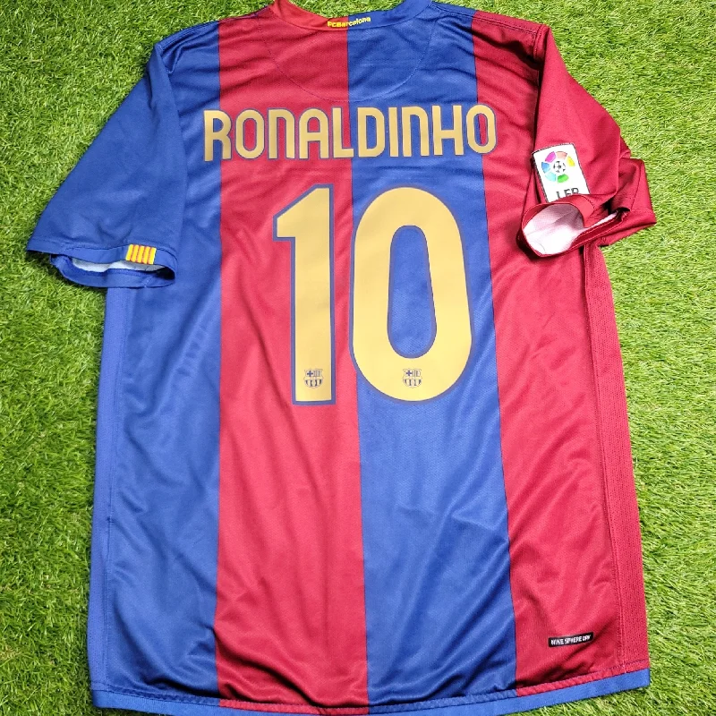 Ronaldinho Barcelona 2006 2007 Home Soccer Jersey Shirt L SKU# F6AOM 146980