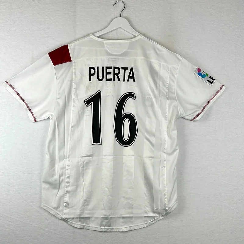 Barcelona 2007/2008 Pre-Match Worn Home Shirt - Sevilla - Puerta 16