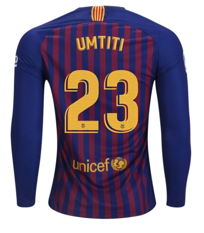 Umtiti FC Barcelona 18/19 Long Sleeve Home Jersey