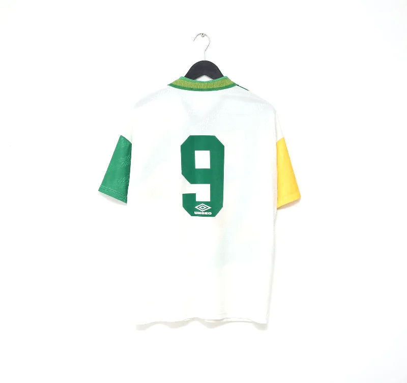 1994/95 VAN HOOIJDONK #9 Celtic Vintage Umbro Third Football Shirt (L)