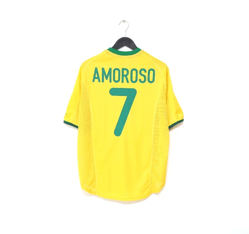 2000/02 AMOROSO #7 Brazil Vintage Nike Home Football Shirt (XL)