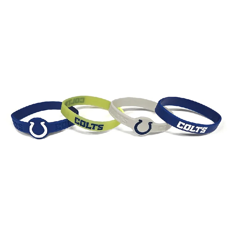 INDIANAPOLIS COLTS SILICONE BRACELET (4-PACK) NFL-BC-283-06