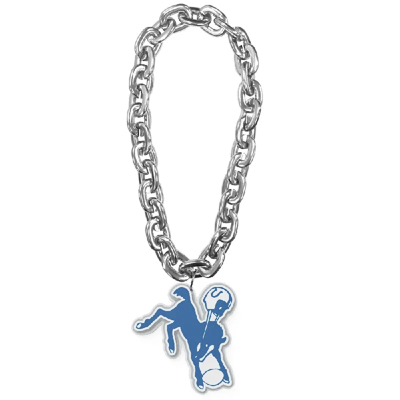 INDIANAPOLIS COLTS (SILVER) "COLT" THROWBACK FAN CHAIN NFL-FF-590-06-THB-SV