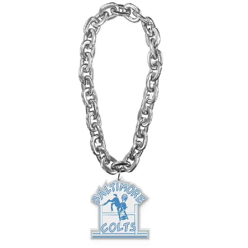 INDIANAPOLIS COLTS (SILVER) "BALT" THROWBACK FAN CHAIN NFL-FF-590-06-THB-SV-B