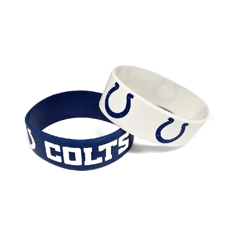 INDIANAPOLIS COLTS WIDE BRACELETS (2-PACK) NFL-BC-207-06