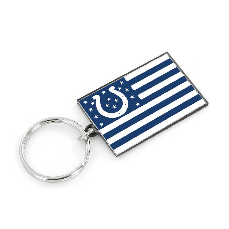 INDIANAPOLIS COLTS AMERICANA FLAG KEYCHAIN NFL-KT-1106-06