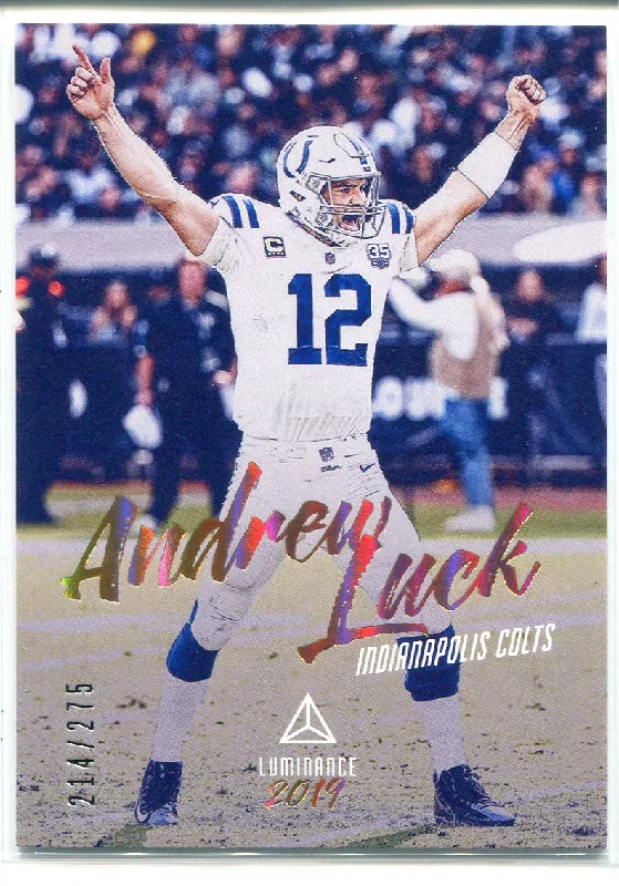 Andrew Luck 2019 Panini Luminance Insert Card