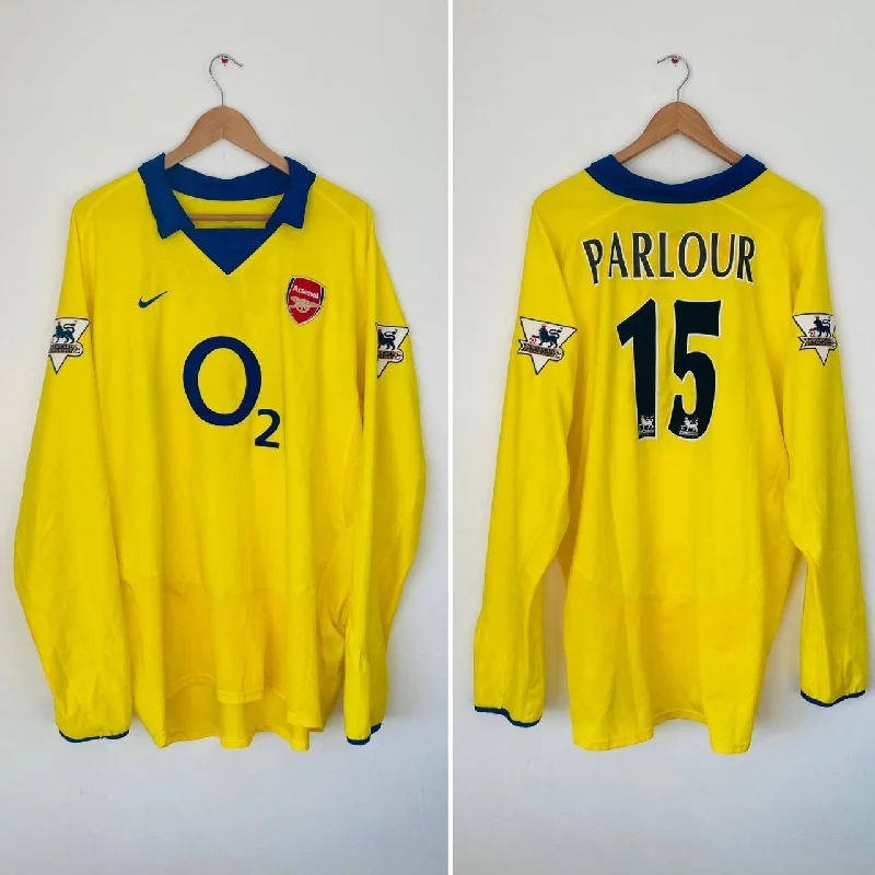 Arsenal 2003/2004 Yellow Away Football Shirt (XXL)