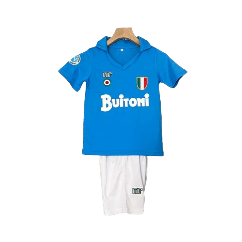 Conjunto Retrô Infantil Napoli l 1987/88 - Modelo Torcedor