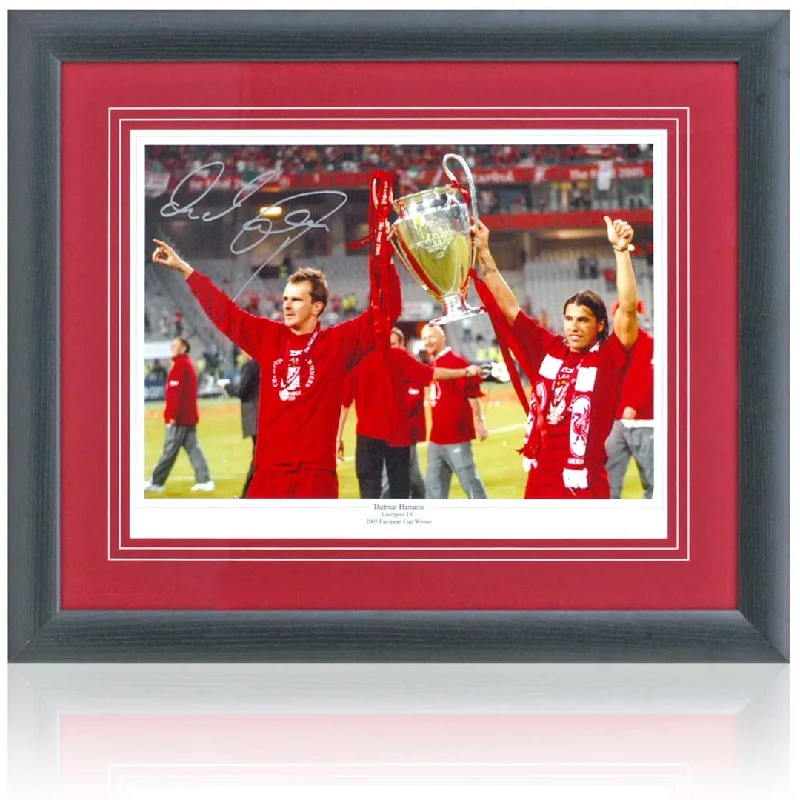 Dietmar Hamann hand signed 16x12'' Liverpool photo