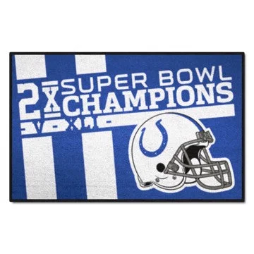 Indianapolis Colts Dynasty Starter Mat NFL Accent Rug - 19" x 30" SKU: 30928