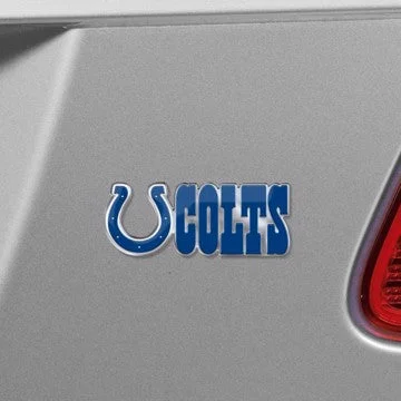 Indianapolis Colts Embossed Color Emblem 2 NFL Exterior Auto Accessory - Aluminum Color SKU: 60600