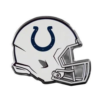 Indianapolis Colts Embossed Helmet Emblem NFL Exterior Auto Accessory - Aluminum Color SKU: 60691