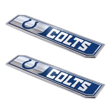 Indianapolis Colts Embossed Truck Emblem 2-pk NFL Exterior Auto Accessory - Aluminum - 2 Piece Set SKU: 60808