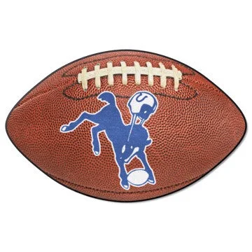 Indianapolis Colts Football Mat - Retro Collection NFL Accent Rug - Shaped - 20.5" x 32.5" SKU: 32608