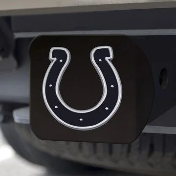 Indianapolis Colts Hitch Cover  NFL Chrome Emblem on Black Hitch - 3.4" x 4" SKU: 21536