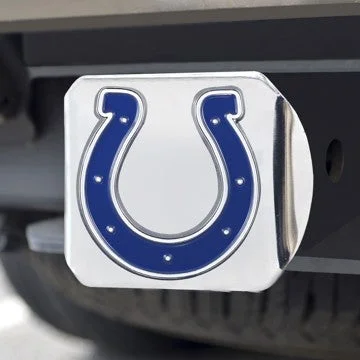 Indianapolis Colts Hitch Cover  NFL Color Emblem on Chrome Hitch - 3.4" x 4" SKU: 22567