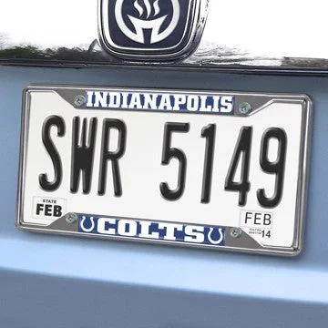 Indianapolis Colts License Plate Frame  NFL Exterior Auto Accessory - 6.25" x 12.25" SKU: 17214