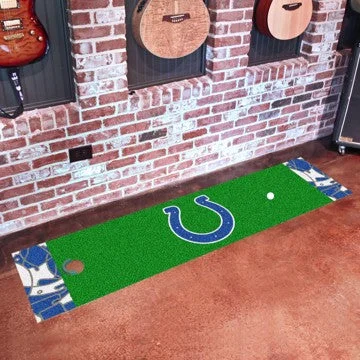 Indianapolis Colts NFL x FIT Putting Green Mat NFL Golf Accessory - 18" x 72" SKU: 23281