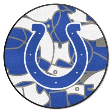 Indianapolis Colts NFL x FIT Roundel Mat NFL Accent Rug - Round - 27" diameter SKU: 23282