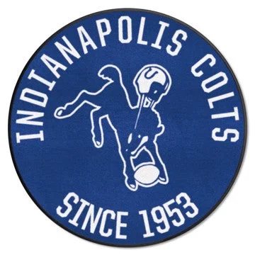 Indianapolis Colts Roundel Mat - Retro Collection NFL Accent Rug - Round - 27" diameter SKU: 32611