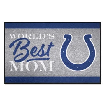 Indianapolis Colts Starter Mat - World's Best Mom NFL Accent Rug - 19" x 30" SKU: 18029