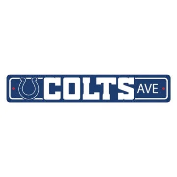 Indianapolis Colts Team Color Street Sign Décor 4in. X 24in. Lightweight NFL Lightweight Décor - 4" X 24" SKU: 32213