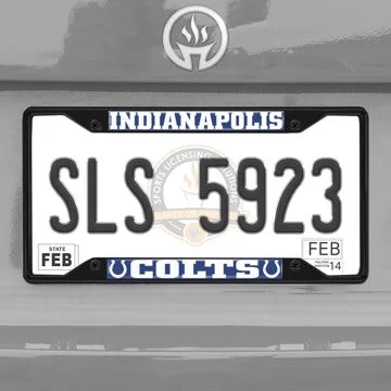 NFL - Indianapolis Colts License Plate Frame - Black Indianapolis Colts - NFL - Black Metal License Plate Frame SKU: 31358