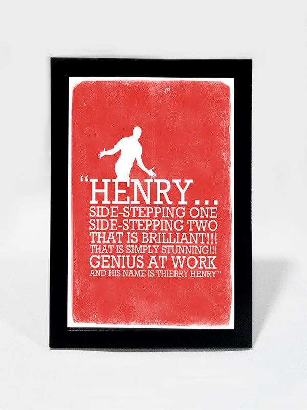 Henry Scores Minimal Football Art | Framed Art