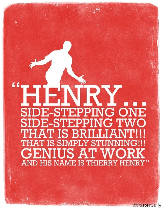 Henry Scores | Minimal Football Art