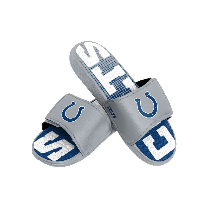 Indianapolis Colts NFL Mens Gradient Wordmark Gel Slide