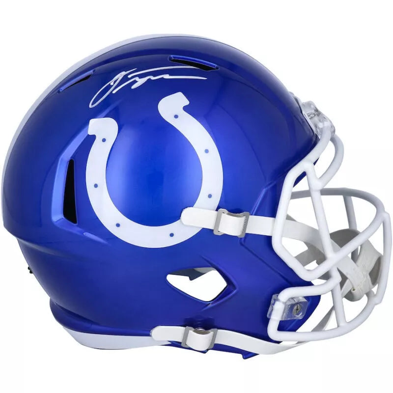 Jonathan Taylor Autographed Indianapolis Colts Flash Speed Full Size Helmet Fanatics