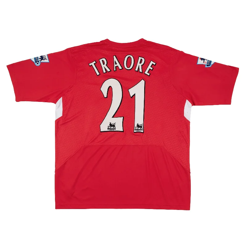 LIVERPOOL 2004-06 MATCH ISSUE HOME SHIRT - TRAORE 21