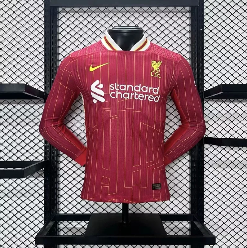 Liverpool 2024-25 Home Long Sleeve Player Version Jersey