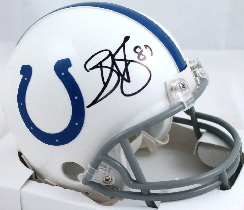 Reggie Wayne Autographed Indianapolis Colts Mini Helmet-Beckett W Hologram*Black