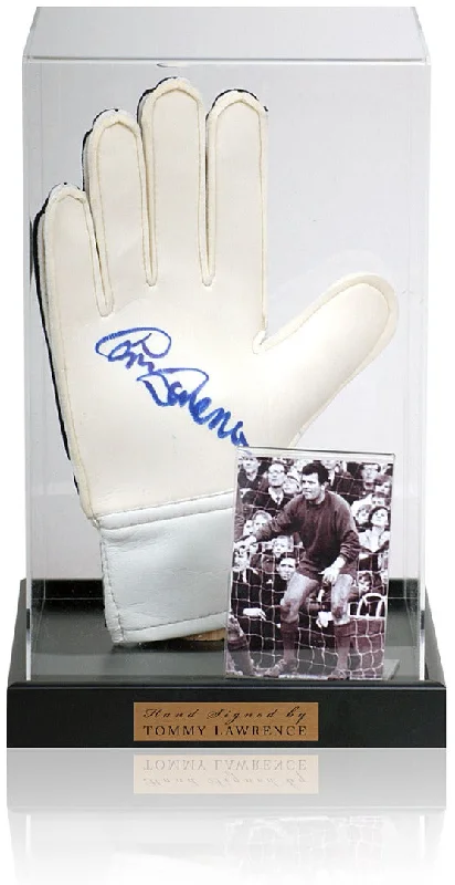 Tommy Lawrence Liverpool Legend Hand Signed Goalkeepers Glove AFTAL COA