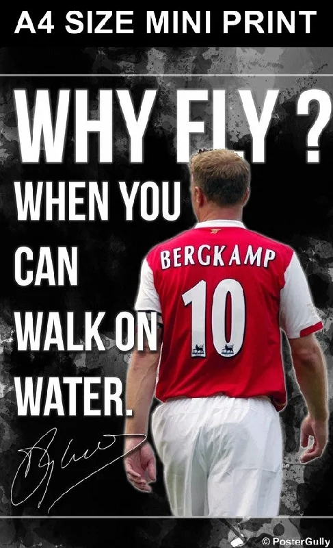 Why Fly | Bergkamp by Arsenal F.C | Mini Print